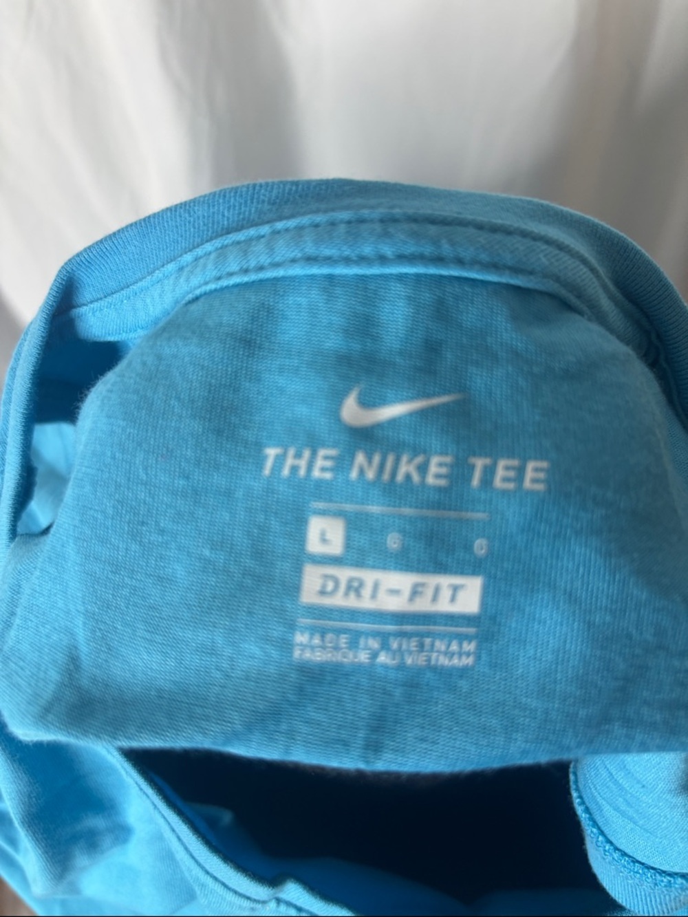 Nike Turquoise Muscle Tee with Navy Zebra Swoosh - Picture 2 of 9